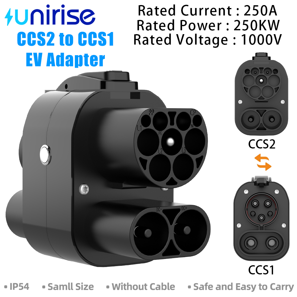 Ev Charger Adapter - Unirise 250A CCS2 to CCS1 Adapter