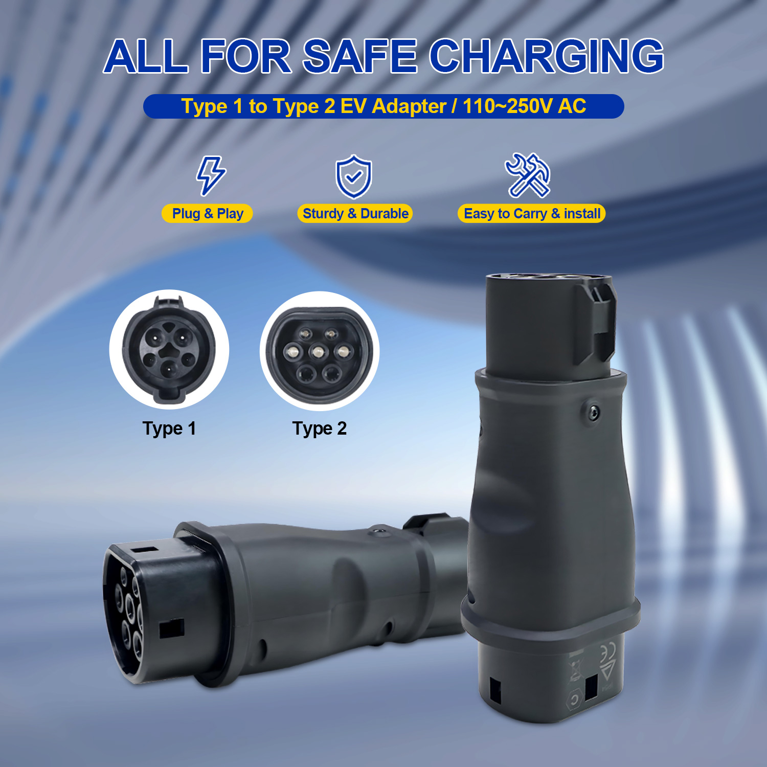 Kolanky 7.2KW 32A 1P Type1 to  - Ev Charger Adapter review and price